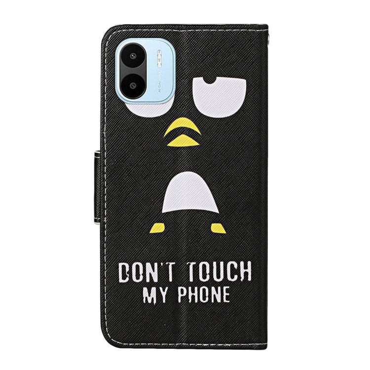 For Xiaomi Redmi A1 Colored Drawing Pattern Leather Phone Case(Penguin) - Xiaomi Cases by PMC Jewellery | Online Shopping South Africa | PMC Jewellery