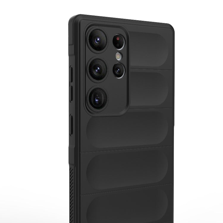 For Samsung Galaxy S23 Ultra 5G Magic Shield TPU + Flannel Phone Case(Black) - free shipping - PMC TechLife - Order now!