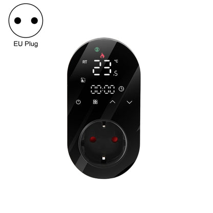 BHT12-E Plug-in LED Thermostat Without WiFi, EU Plug(Black) - Thermostat & Thermometer by PMC Jewellery | Online Shopping South Africa | PMC Jewellery