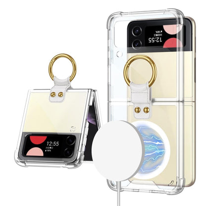 For Samsung Galaxy Z Flip3 5G GKK MagSafe Airbag Shockproof Phone Case with Ring Holder(Transparent) - Galaxy Phone Cases by GKK | Online Shopping South Africa | PMC Jewellery