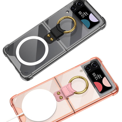 For Samsung Galaxy Z Flip3 5G GKK MagSafe Airbag Shockproof Phone Case with Ring Holder(Transparent) - Galaxy Phone Cases by GKK | Online Shopping South Africa | PMC Jewellery