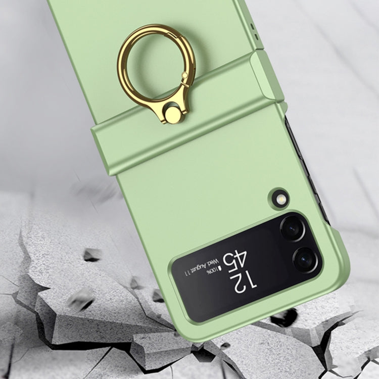 For Samsung Galaxy Z Flip4 GKK Ultrathin Hinge Full Coverage Phone Case with Ring Holder(Dark Green) - Galaxy Z Flip4 5G Cases by GKK | Online Shopping South Africa | PMC Jewellery