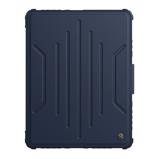 For iPad 10.2 2019 / 2020 / 2021 Nillkin Bumper Snapsafe Multifunctional Leather Tablet Case with Pen Slot(Blue) - iPad 10.2 Cases by NILLKIN | Online Shopping South Africa | PMC Jewellery