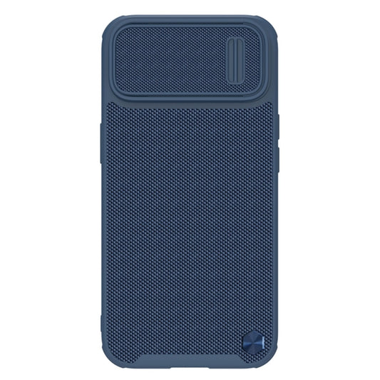 For iPhone 14 Plus NILLKIN Texture MagSafe Camshield PC + TPU Phone Case(Blue) - iPhone 14 Plus Cases by NILLKIN | Online Shopping South Africa | PMC Jewellery | Buy Now Pay Later Mobicred