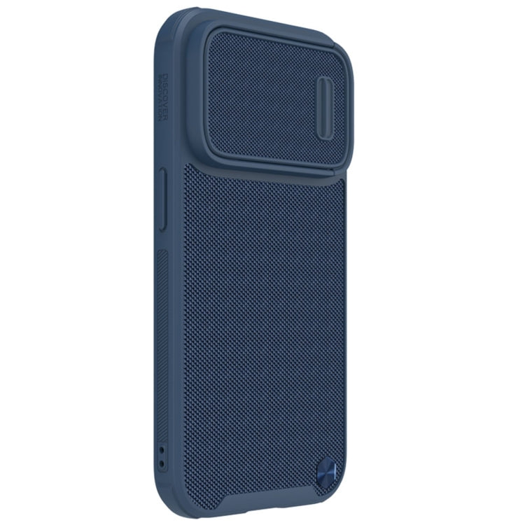 For iPhone 14 Pro Max NILLKIN Texture MagSafe Camshield PC + TPU Phone Case(Blue) - iPhone 14 Pro Max Cases by NILLKIN | Online Shopping South Africa | PMC Jewellery