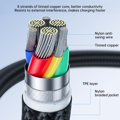 JOYROOM 20W Type-C to 8 Pin Surpass Series Fast Charging Data Cable, Length:0.25m(Black) - 2 in 1 Cable by JOYROOM | Online Shopping South Africa | PMC Jewellery