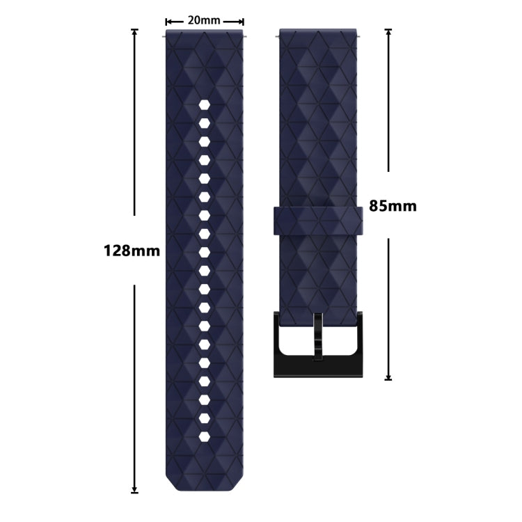 20mm Football Texture Silicone Watch Band(White) - free shipping - PMC TechLife - Order now!
