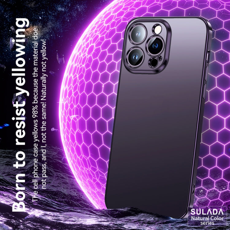 For iPhone 14 SULADA Electroplating Frosted All-inclusive TPU Phone Case(Sierra Blue) - iPhone 14 Cases by SULADA | Online Shopping South Africa | PMC TechLife | Buy Now Pay Later Mobicred