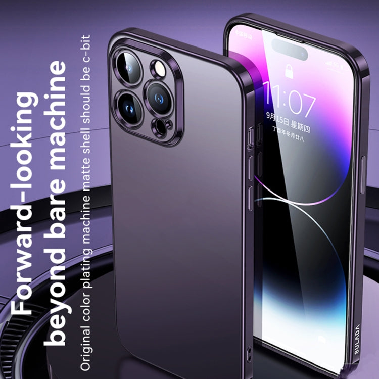 For iPhone 14 Pro SULADA Electroplating Frosted All-inclusive TPU Phone Case(Black) - iPhone 14 Pro Cases by SULADA | Online Shopping South Africa | PMC TechLife | Buy Now Pay Later Mobicred