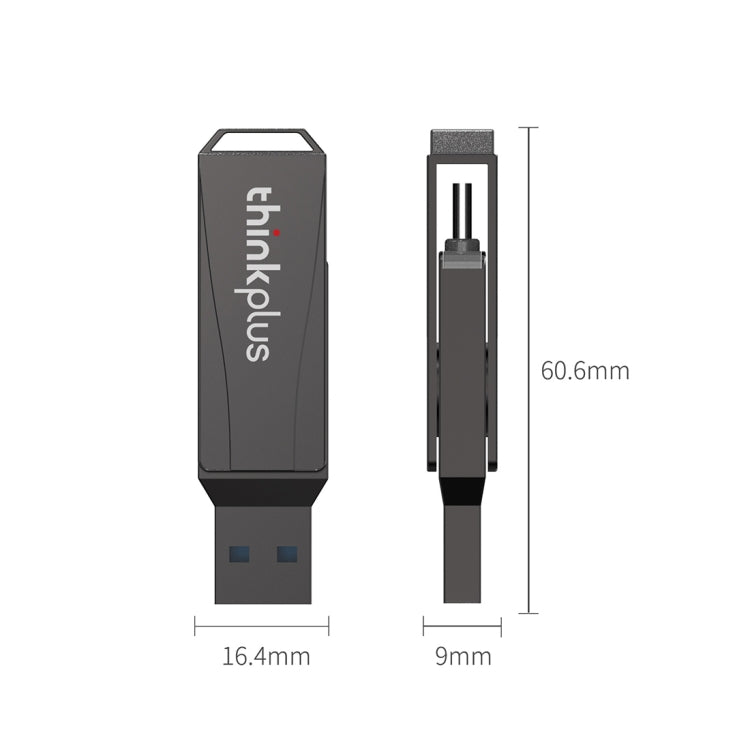 Lenovo Thinkplus MU252 USB 3.1 + USB-C / Type-C Flash Drive, Memory:128GB - USB Flash Drives by Lenovo | Online Shopping South Africa | PMC Jewellery