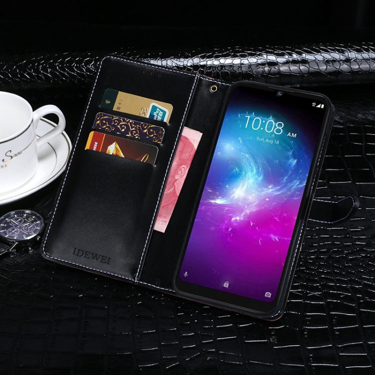 For ZTE Blade A5 2020 idewei Crocodile Texture Horizontal Flip Leather Case with Holder & Card Slots & Wallet(Dark Blue) - ZTE Cases by idewei | Online Shopping South Africa | PMC TechLife | Buy Now Pay Later Mobicred