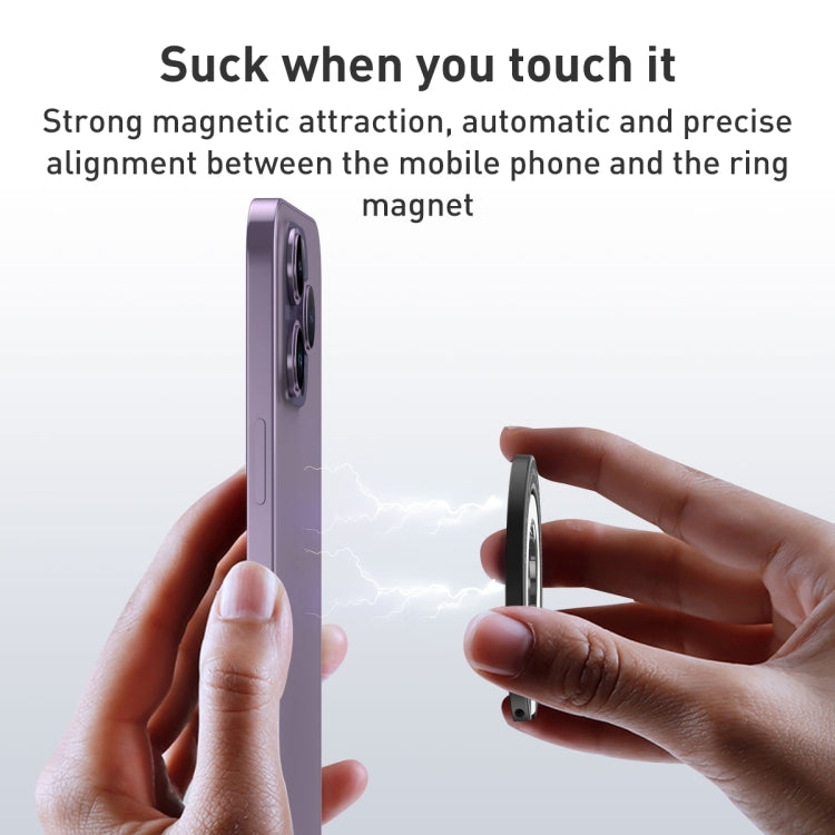 Car Magnetic Dual Axis Ring Phone Holder(Bright Black) - Ring Holder by PMC TechLife | Online Shopping South Africa | PMC TechLife