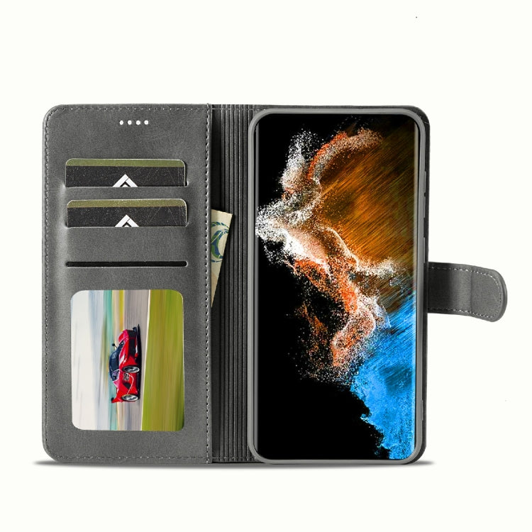 For Samsung Galaxy S23 5G LC.IMEEKE Calf Texture Horizontal Flip Leather Phone Case(Grey) - free shipping - PMC TechLife - Order now!