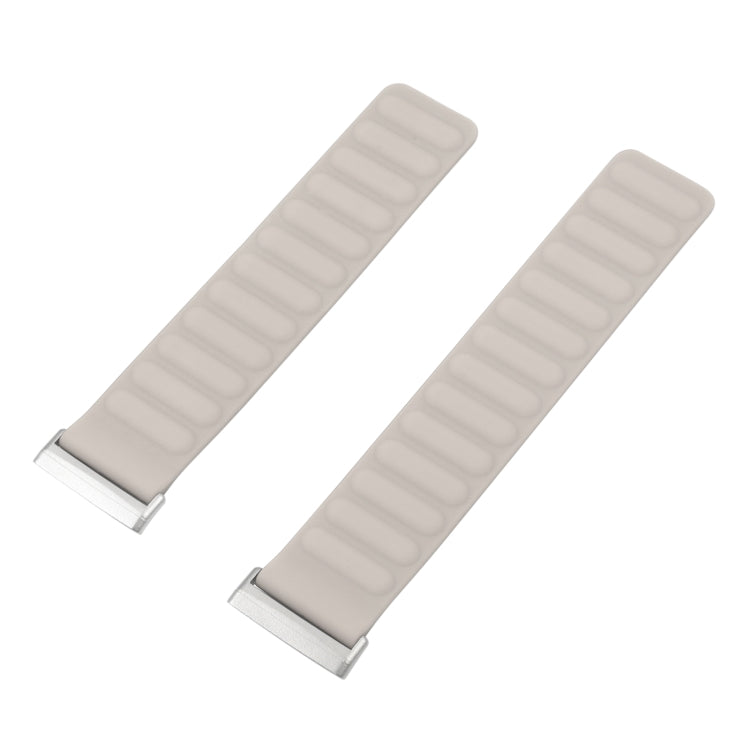 For Fitbit Versa 4 / 3 / Sense 2 20mm Silicone Magnetic Watch Band(Khaki) - free shipping - PMC TechLife - Order now!