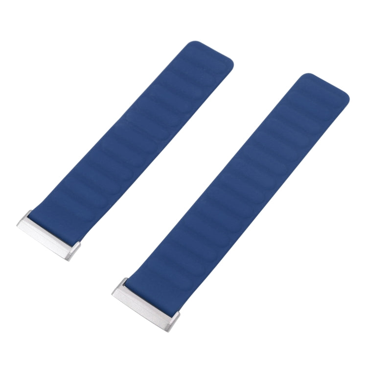 For Fitbit Versa 4 / 3 / Sense 2 20mm Silicone Magnetic Watch Band(Dark Blue) - free shipping - PMC TechLife - Order now!