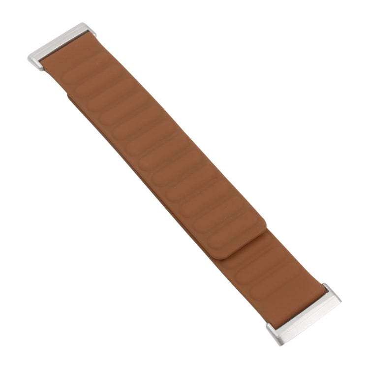 For Fitbit Versa 4 / 3 / Sense 2 20mm Silicone Magnetic Watch Band(Brown) - free shipping - PMC TechLife - Order now!
