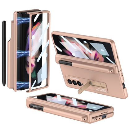 For Samsung Galaxy Z Fold3 5G GKK Full Coverage Magnetic Fold Hinge Shockproof Phone Case with Pen Slots(Gold) - Galaxy Phone Cases by GKK | Online Shopping South Africa | PMC Jewellery