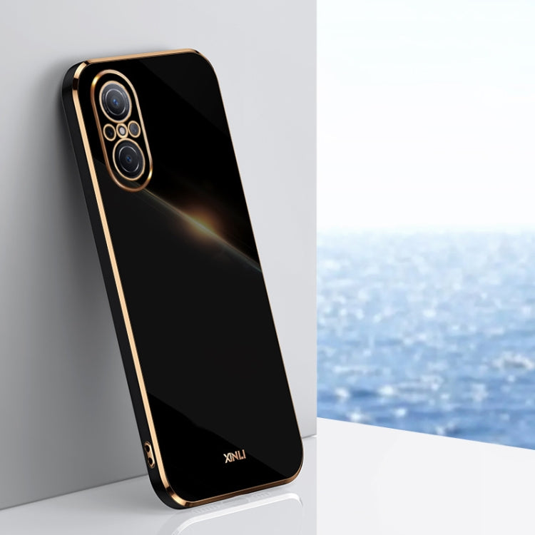 For Huawei nova 9 SE XINLI Straight Edge 6D Electroplate TPU Phone Case(Black) - Huawei Cases by XINLI | Online Shopping South Africa | PMC TechLife | Buy Now Pay Later Mobicred