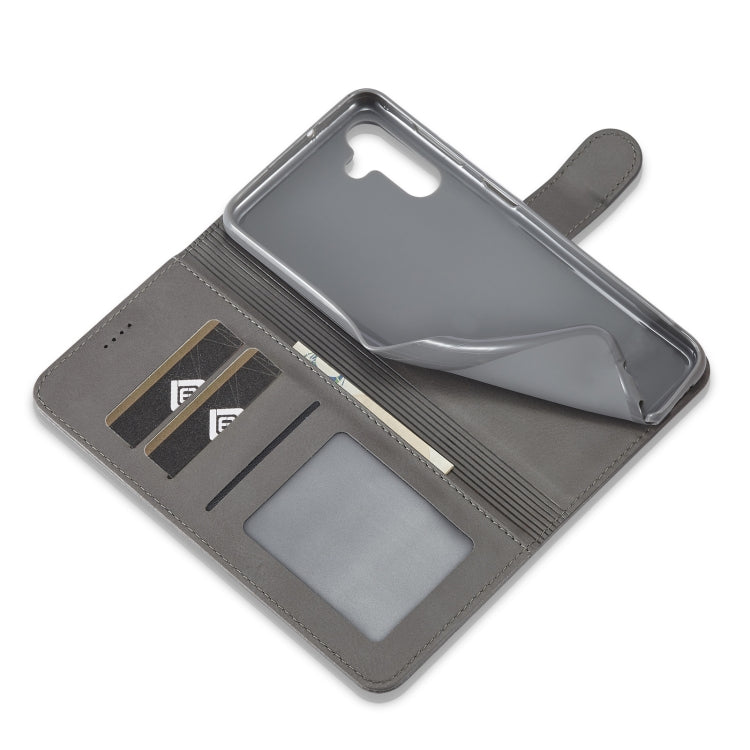 For Samsung Galaxy A54 5G LC.IMEEKE Calf Texture Leather Phone Case(Grey) - free shipping - PMC TechLife - Order now!