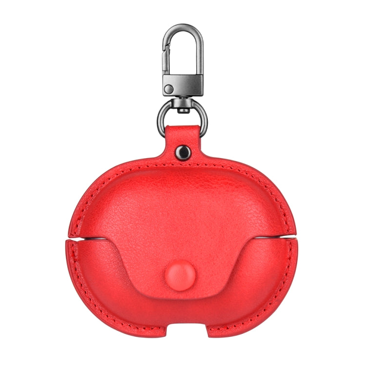 For Huawei FreeBuds Pro 2 Business Leather Earphone Protective Case with Hook(Red) - Huawei Earphone Case by PMC TechLife | Online Shopping South Africa | PMC TechLife