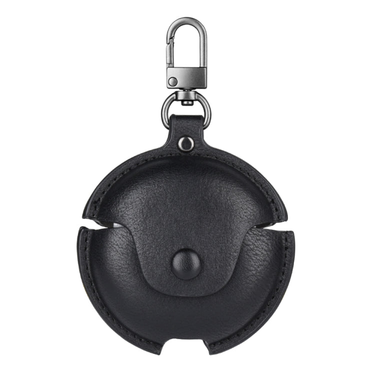 For Huawei FreeBuds 4i / 5i Business Leather Earphone Protective Case with Hook(Black) - Huawei Earphone Case by PMC TechLife | Online Shopping South Africa | PMC TechLife | Buy Now Pay Later Mobicred