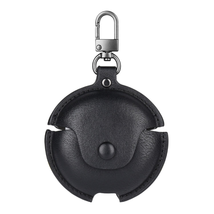 For Huawei FreeBuds 4 Business Leather Earphone Protective Case with Hook(Black) - Huawei Earphone Case by PMC TechLife | Online Shopping South Africa | PMC TechLife