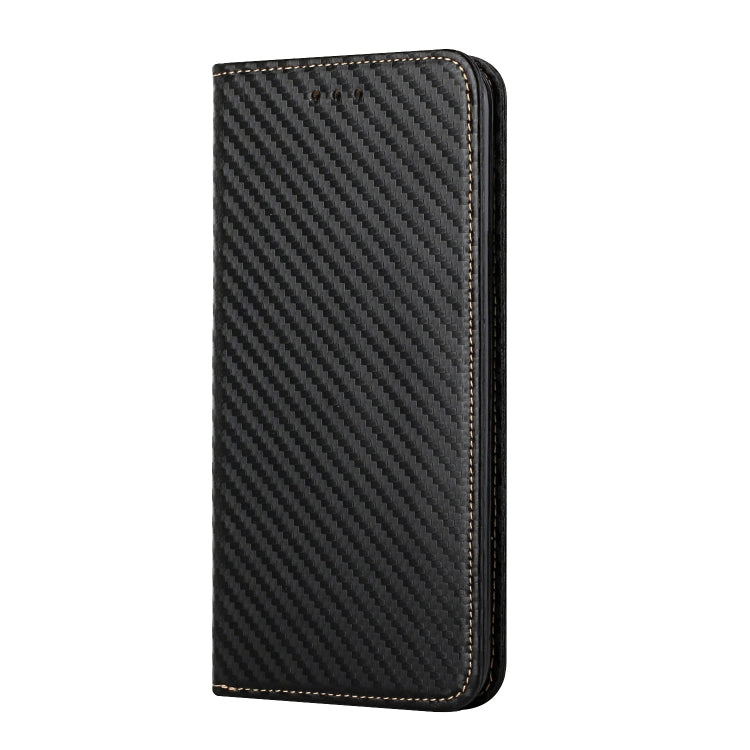 For Samsung Galaxy A34 Carbon Fiber Texture Flip Holder Leather Phone Case(Black) - free shipping - PMC TechLife - Order now!