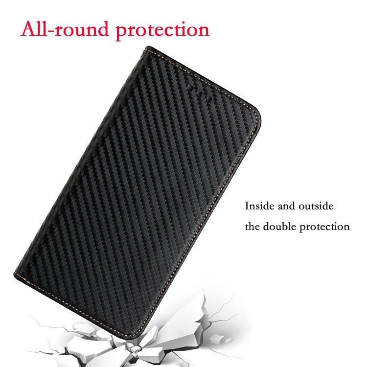 For Samsung Galaxy A34 Carbon Fiber Texture Flip Holder Leather Phone Case(Black) - free shipping - PMC TechLife - Order now!