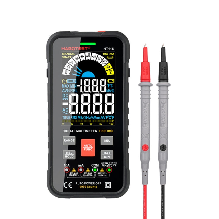 HABOTEST HT116 Large Screen Smart Automatic Digital Multimeter - free shipping - PMC TechLife - Order now!