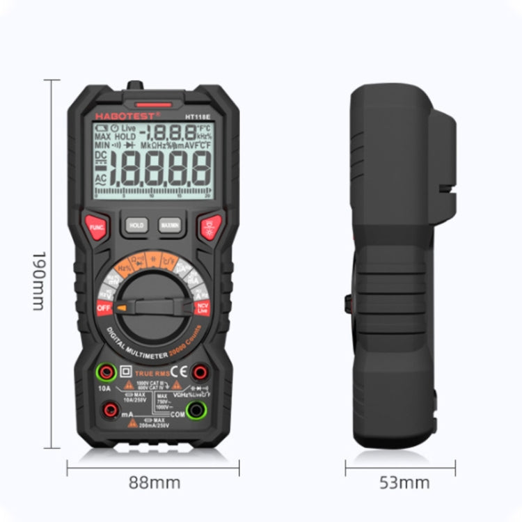 HABOTEST HT118E Handheld High-precision Full Gear Fire Prevention Digital Multimeter - free shipping - PMC TechLife - Order now!