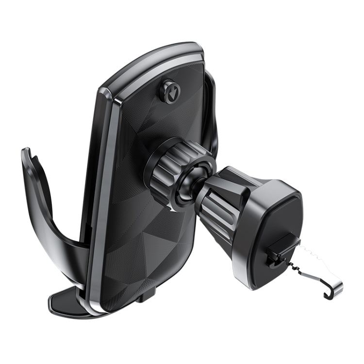 V5 15W Smart Induction Wireless Charger Car Phone Holder(Black) - Wireless Charger Holders by PMC TechLife | Online Shopping South Africa | PMC TechLife