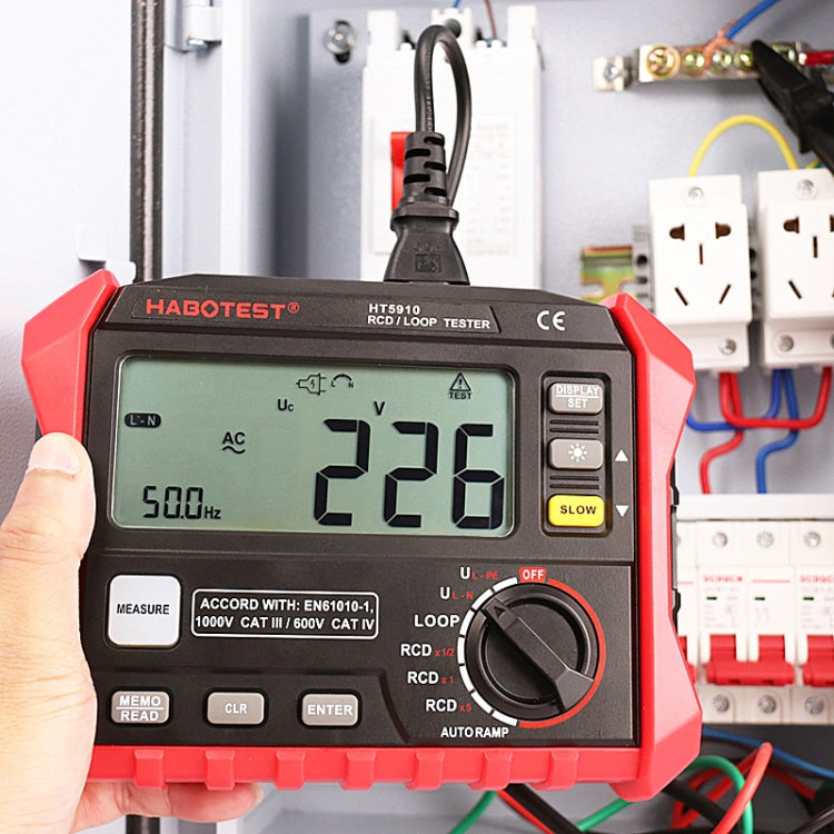 HABOTEST HT5910 Leakage Switch & Loop Resistance Tester - Battery & Resistance Tester by HABOTEST | Online Shopping South Africa | PMC Jewellery | Buy Now Pay Later Mobicred