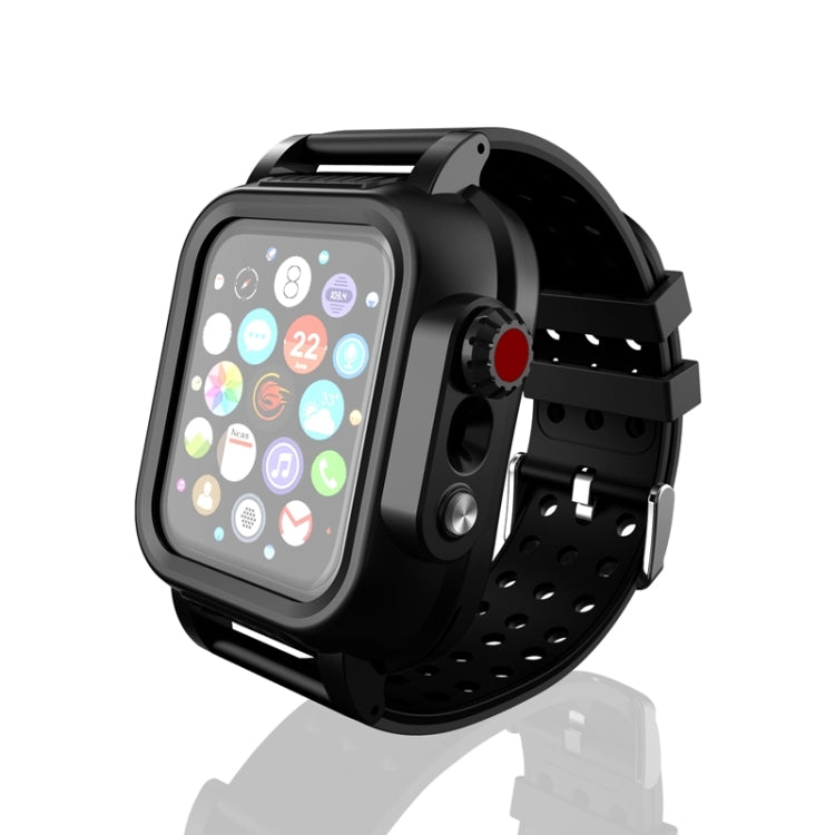 RedPepper IP68 Waterproof Screen Protector + Watch Band + Protective Case For Apple Watch Series 3&2&1 42mm(Black) - Watch Cases by RedPepper | Online Shopping South Africa | PMC Jewellery | Buy Now Pay Later Mobicred