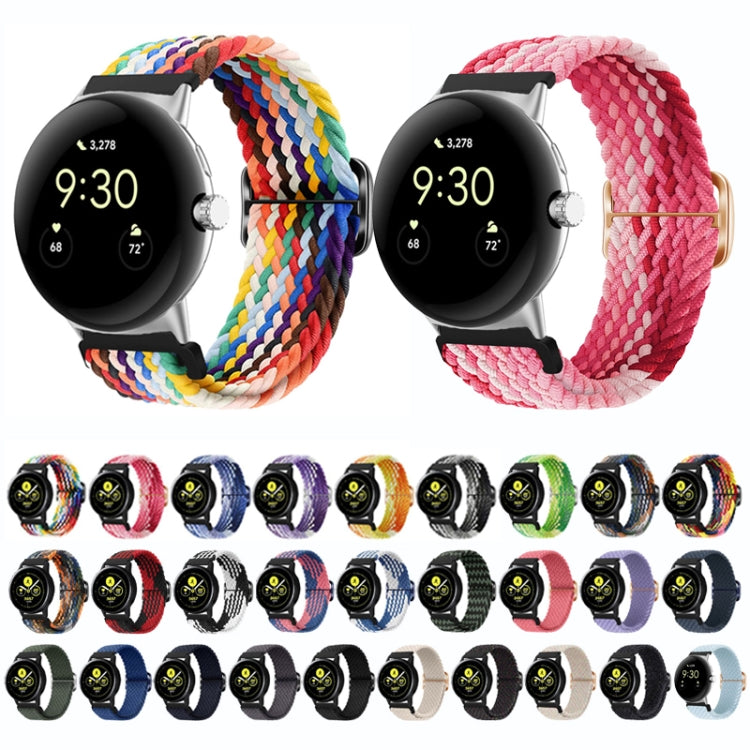 For Google Pixel Watch Buckle Nylon Braided Watch Band(Blue Pink) - free shipping - PMC TechLife - Order now!