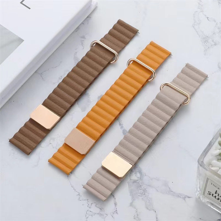 For Google Pixel Watch Reverse Buckle Magnetic Genuine Leather Watch Band(Blue) - free shipping - PMC TechLife - Order now!