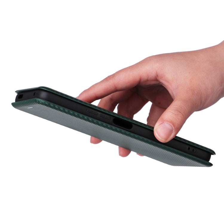 For TCL 40SE Carbon Fiber Texture Flip Leather Phone Case(Green) - free shipping - PMC TechLife - Order now!