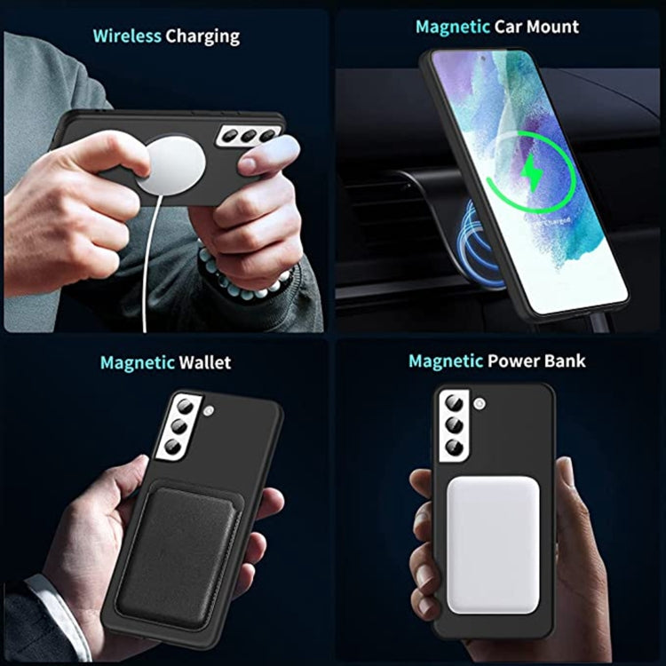 For Samsung Galaxy S23 5G MagSafe Magnetic Liquid Silicone Phone Case(Black) - Galaxy S23 5G Cases by PMC TechLife | Online Shopping South Africa | PMC TechLife | Buy Now Pay Later Mobicred
