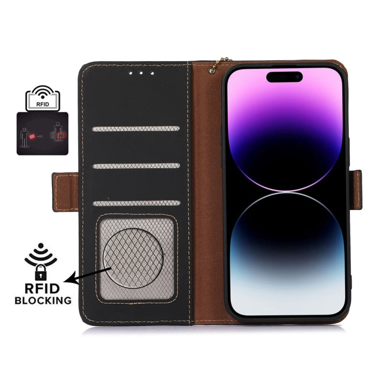 For Xiaomi 13 Genuine Leather Magnetic RFID Leather Phone Case(Black) - 13 Cases by PMC TechLife | Online Shopping South Africa | PMC TechLife