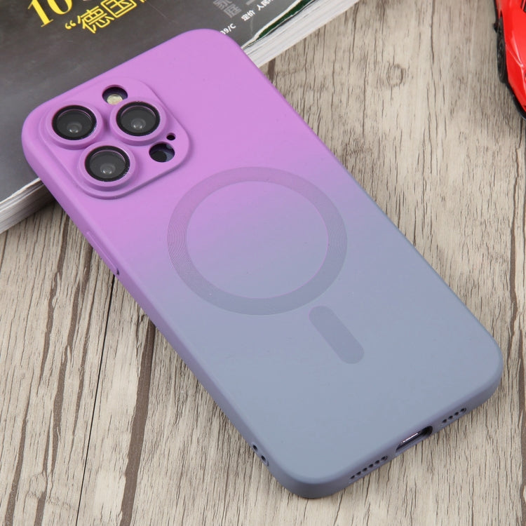 For iPhone 14 Pro Max Liquid TPU Silicone Gradient MagSafe Phone Case(Purple) - iPhone 14 Pro Max Cases by PMC TechLife | Online Shopping South Africa | PMC TechLife