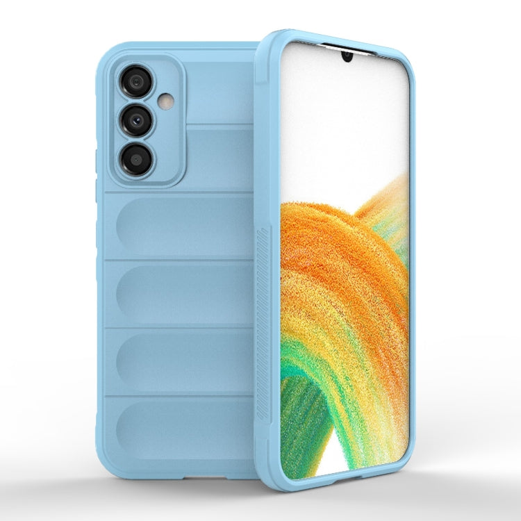 For Samsung Galaxy A34 5G Magic Shield TPU + Flannel Phone Case(Light Blue) - free shipping - PMC TechLife - Order now!