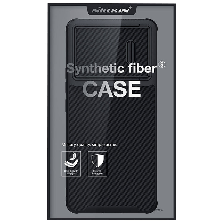 For Samsung Galaxy S23 5G NILLKIN Synthetic Fiber Camshield Phone Case(Black) - Galaxy S23 5G Cases by NILLKIN | Online Shopping South Africa | PMC Jewellery | Buy Now Pay Later Mobicred