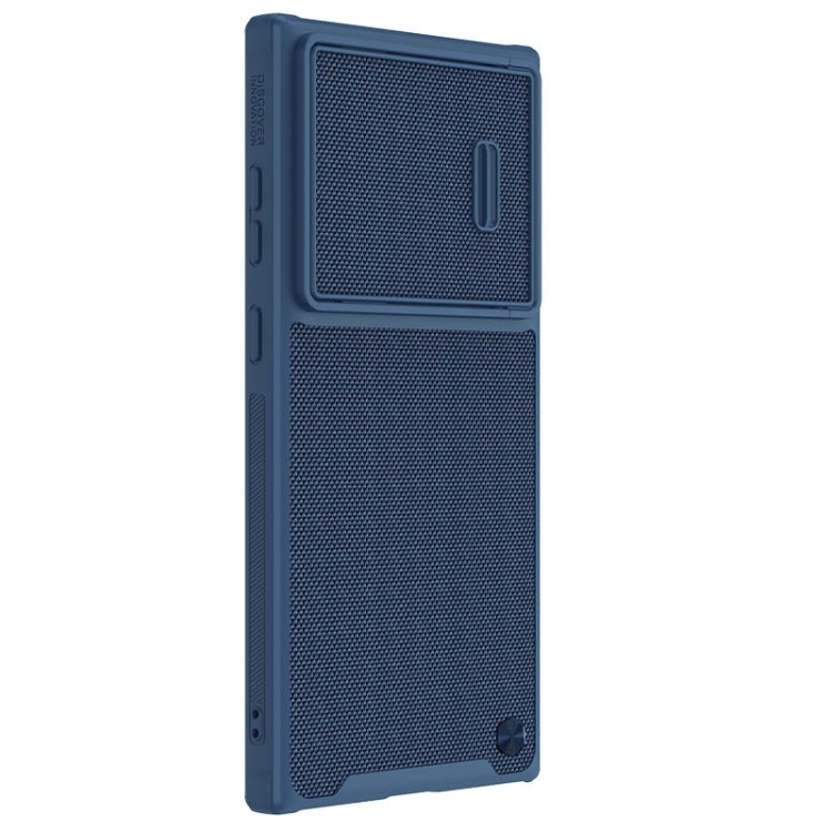 For Samsung Galaxy S23 Ultra 5G NILLKIN 3D Textured Nylon Fiber TPU + PC Phone Case(Blue) - Galaxy S23 Ultra 5G Cases by NILLKIN | Online Shopping South Africa | PMC Jewellery