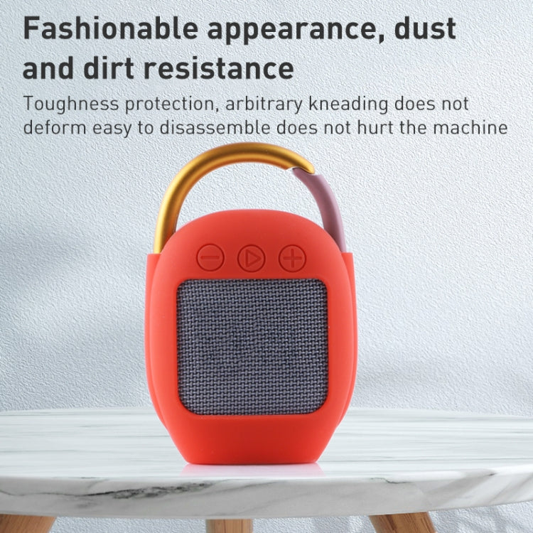 For JBL Clip 4 Wireless Bluetooth Speaker Silicone Protective Case(Grey) - Protective Case by PMC TechLife | Online Shopping South Africa | PMC TechLife