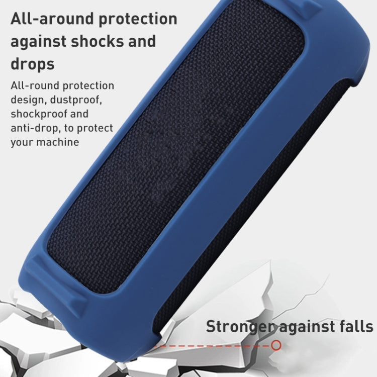 For JBL Flip 6 Bluetooth Speaker Portable Silicone Case with Shoulder Strap(Black) - Protective Case by PMC TechLife | Online Shopping South Africa | PMC TechLife