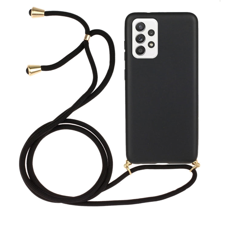 For Samsung Galaxy A23 Wheat Straw Material + TPU Phone Case with Lanyard(Black) - free shipping - PMC TechLife - Order now!