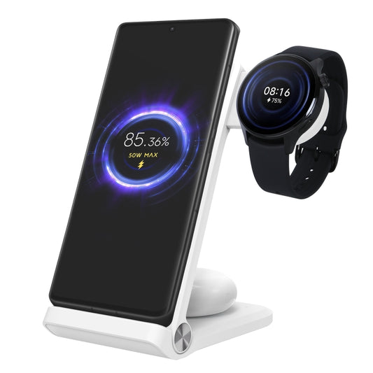 NILLKIN 3 in 1 Wireless Charger with Xiaomi S1 Pro Watch Charger, Plug Type:US Plug(White) - Wireless Charger by NILLKIN | Online Shopping South Africa | PMC Jewellery
