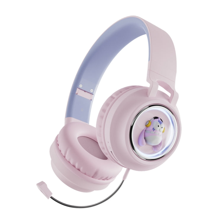 Q1 Headphones Monster Kids Over-Ear Bluetooth Earphones(Pink) - Headset & Headphone by PMC Jewellery | Online Shopping South Africa | PMC Jewellery