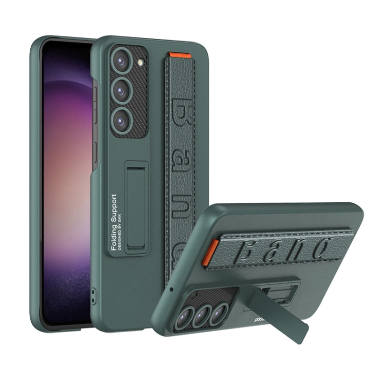 For Samsung Galaxy S23+ 5G GKK Ultra-thin Wristband Shockproof Phone Case with Holder(Green) - Galaxy S23+ 5G Cases by GKK | Online Shopping South Africa | PMC TechLife