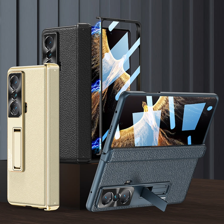For Honor Magic VS GKK Magnetic Hinge Flip Leather Phone Case with Holder(Orange) - Honor Cases by GKK | Online Shopping South Africa | PMC TechLife | Buy Now Pay Later Mobicred