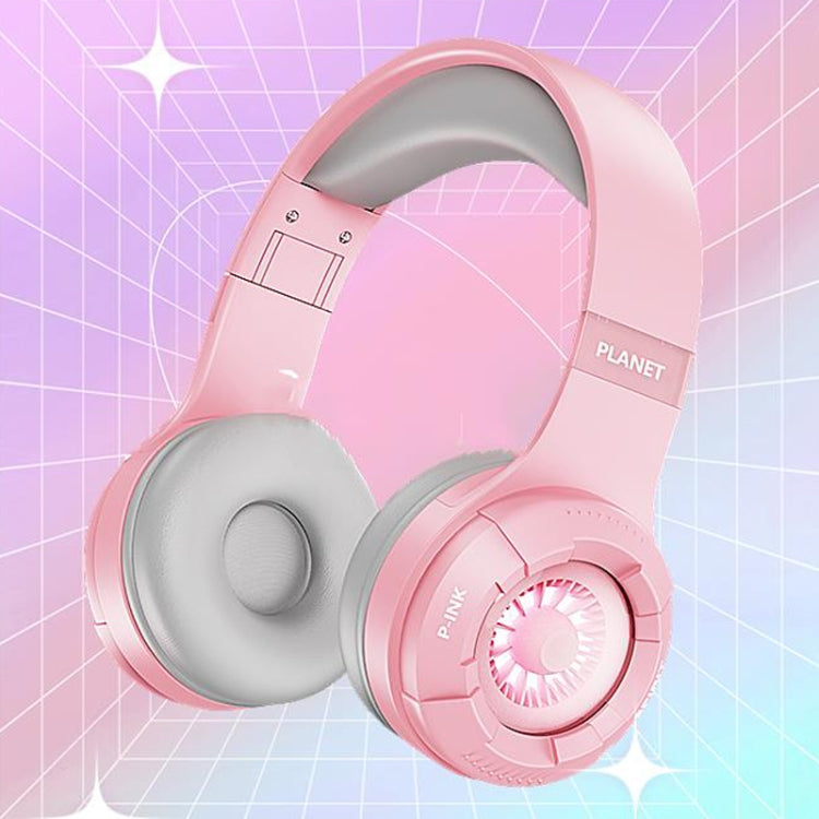 KE25 RGB Light Wireless Stereo Music Bluetooth Headset(Pink) - Headset & Headphone by PMC Jewellery | Online Shopping South Africa | PMC Jewellery